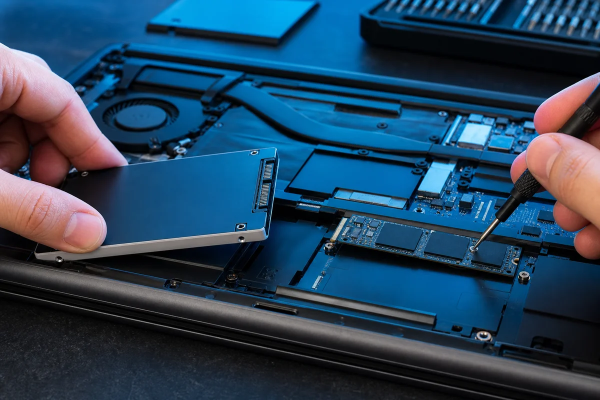 Montaż dysku SSD w laptopie